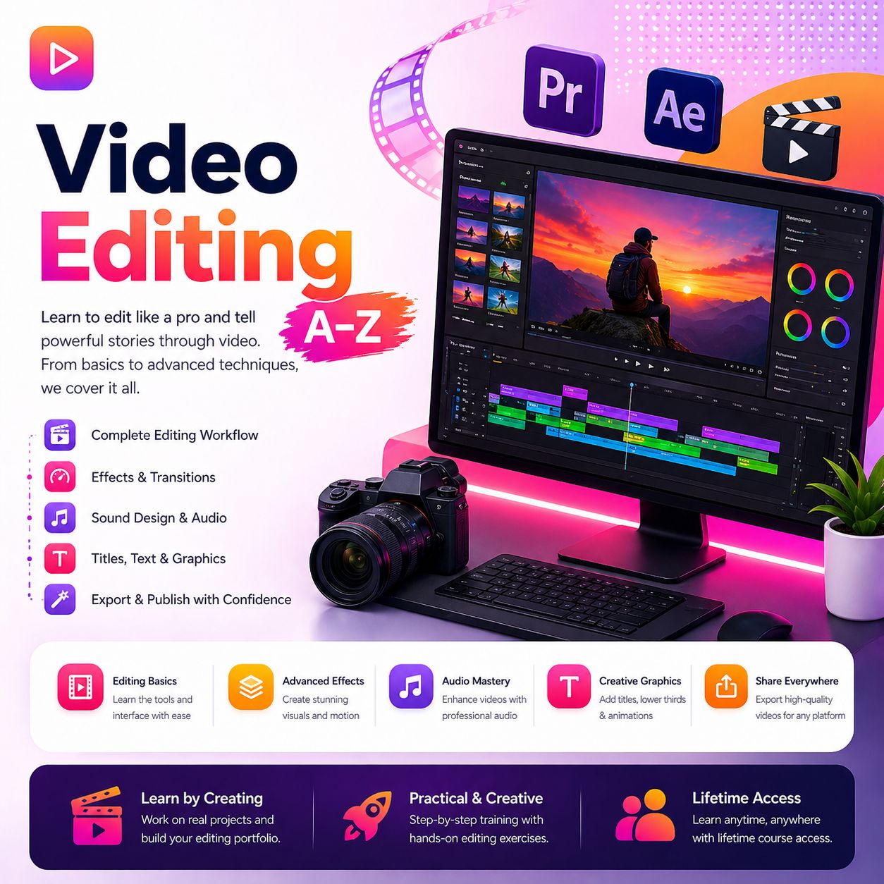 Video Editing A–Z course image